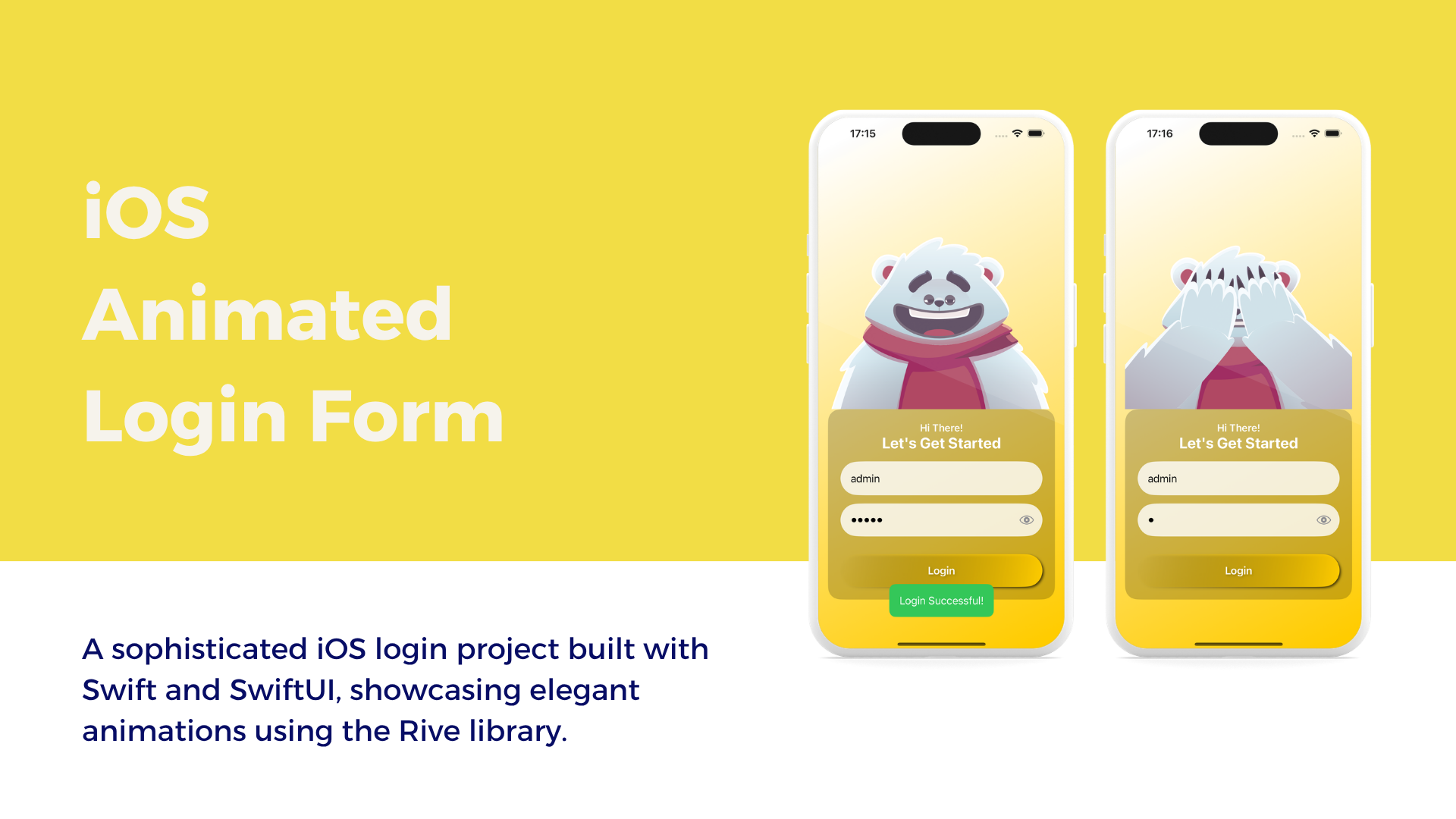 Animation Rive Login