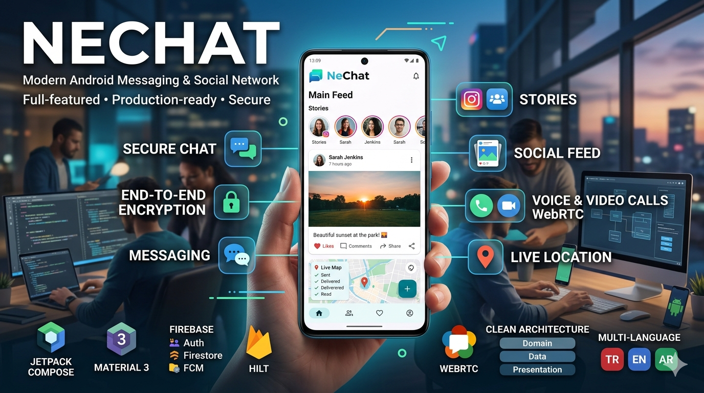 NeChat - Real-Time Messaging & Social App