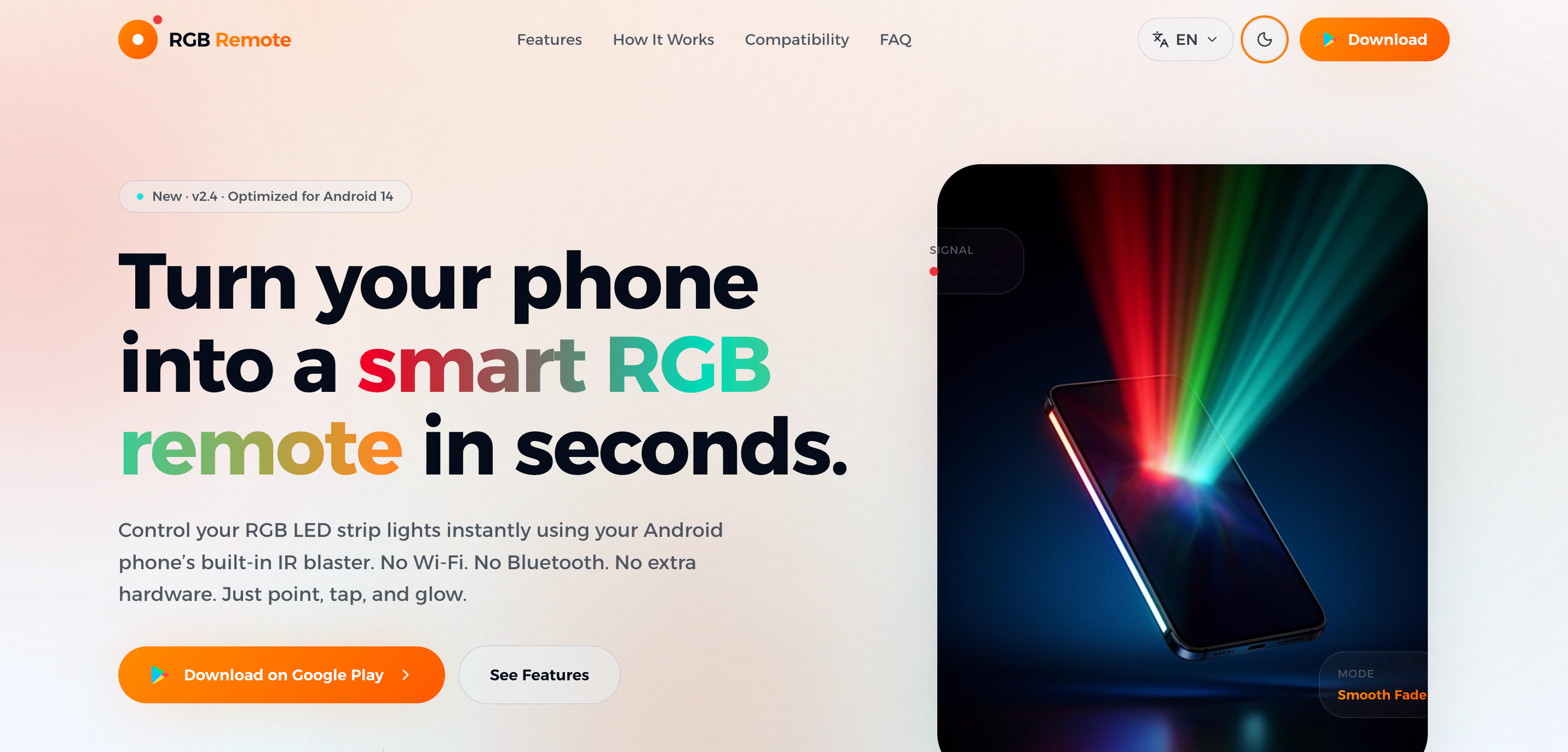 RGB Remote Landing Page 
